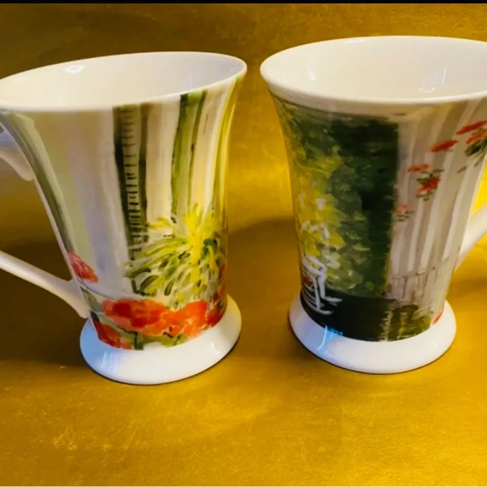 Mary Whaley Adams Artist Art For The Table Pimpernel Mugs Set of 4